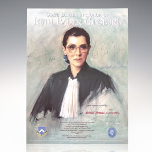 Signed by Justice Ruth Bader Ginsburg; Martin Ginsburg and artist Everett Raymond Kinstler