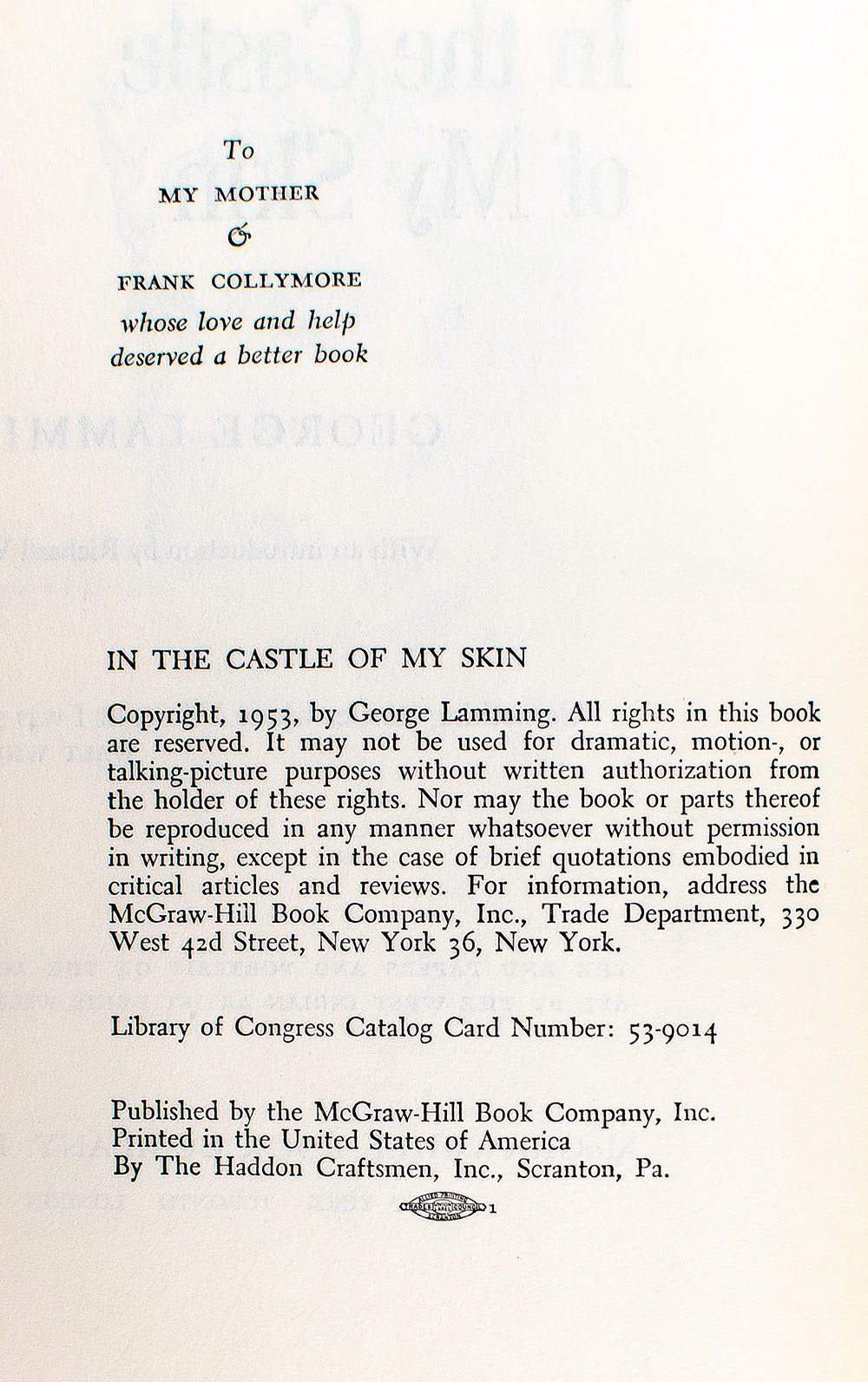 In The Castle Of My Skin.