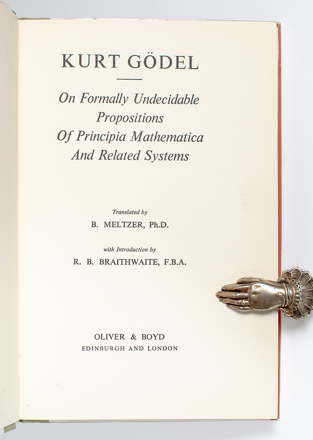 On Formally Undecidable Propositions of Principia Mathematica and Related Systems.
