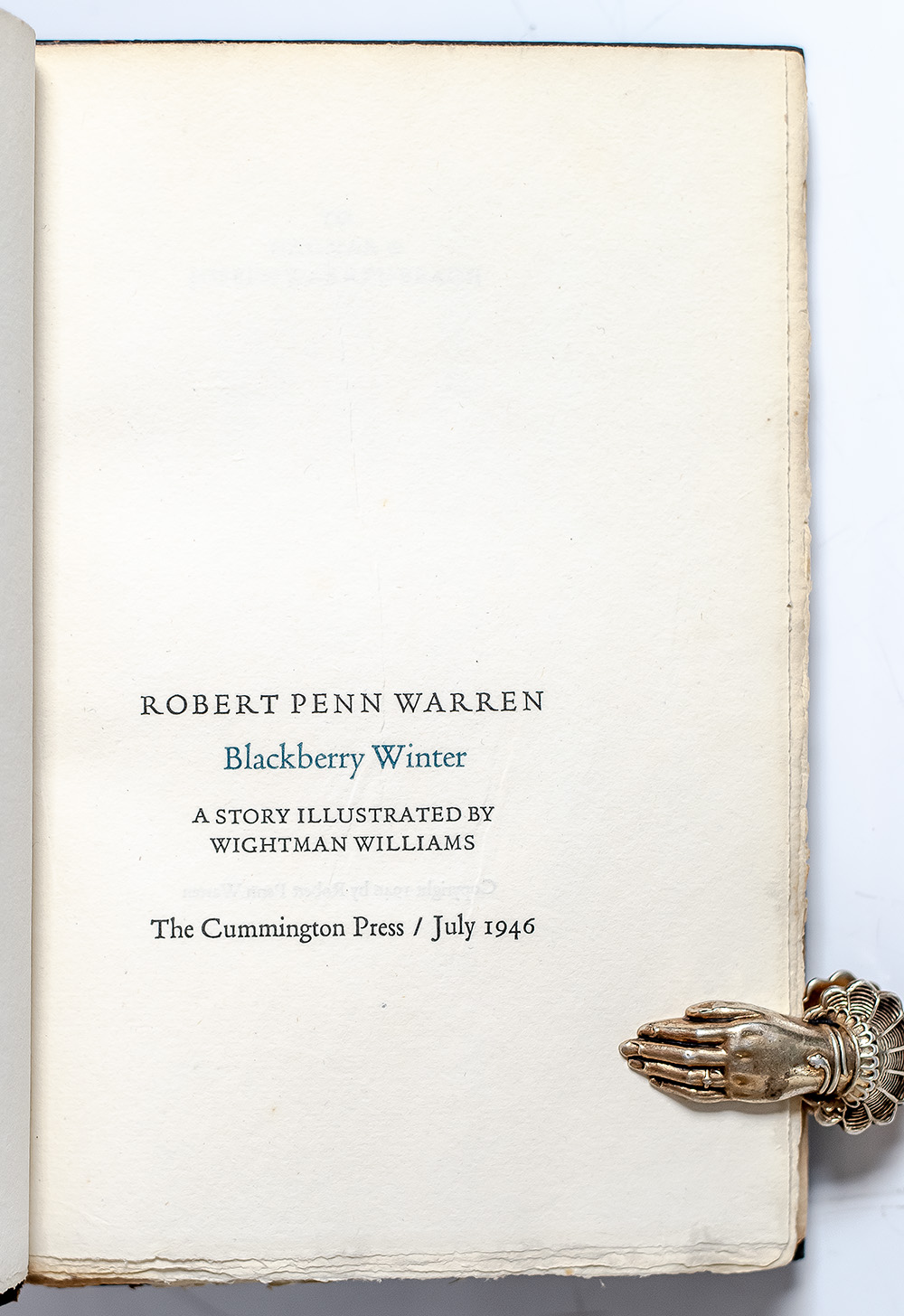Blackberry Winter: A Story Illustrated by Wightman Williams.