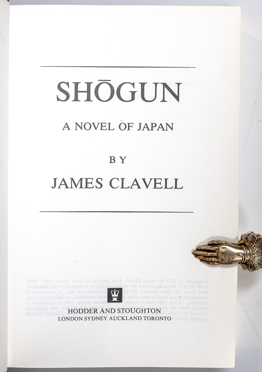 Shogun: A Novel of Japan.