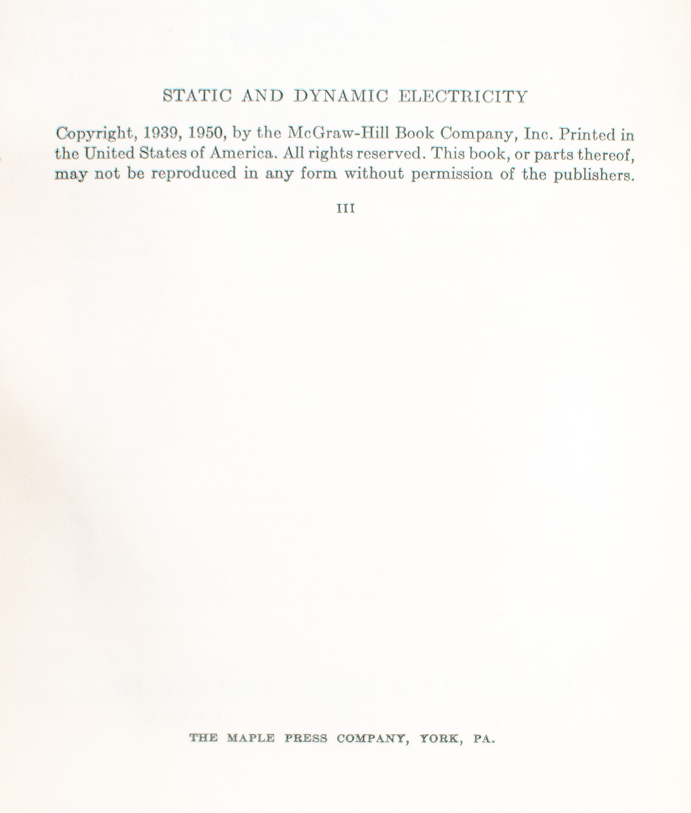 Static and Dynamic Electricity.