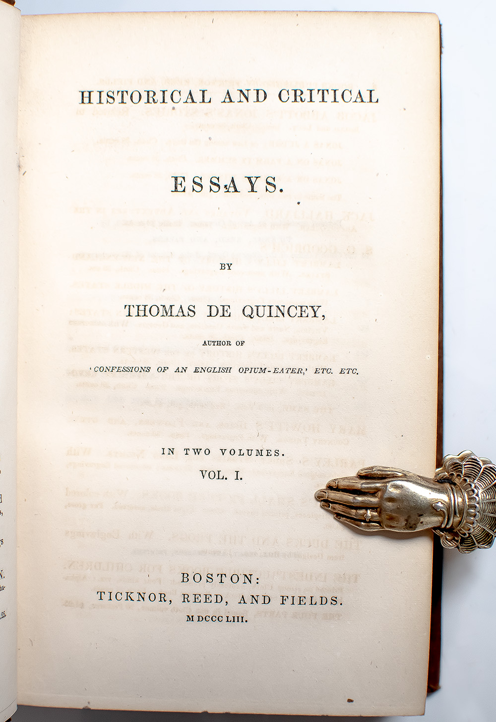 Historical and Critical Esssays