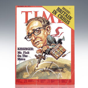 Henry Kissinger Signed Time Magazine Cover.