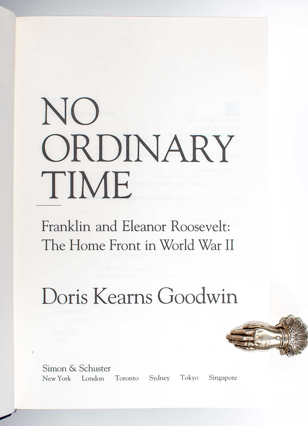 No Ordinary Time: Franklin and Eleanor Roosevelt: The Home Front in World War II.