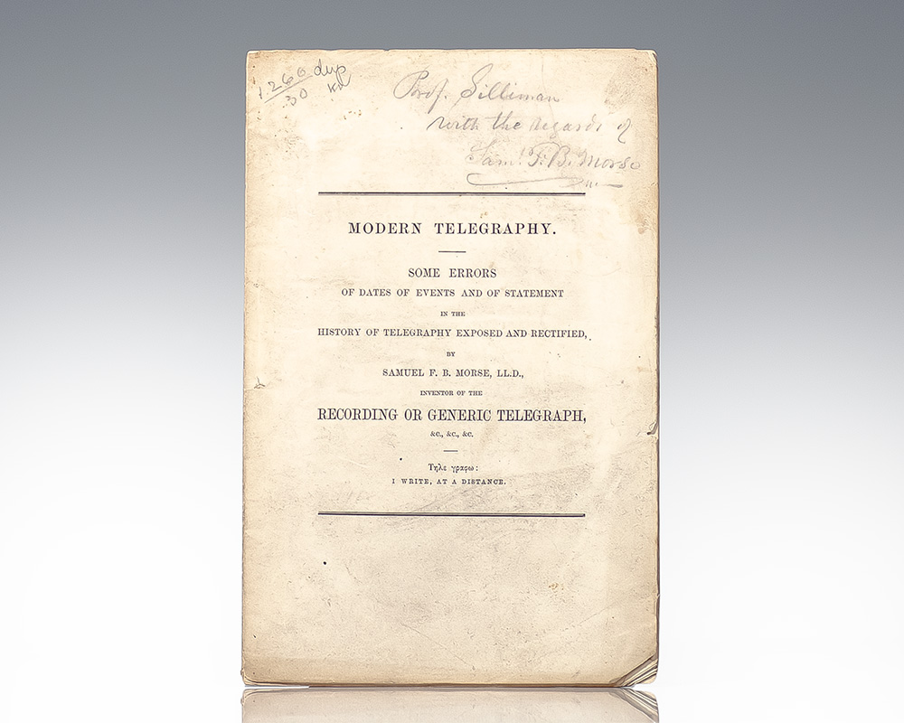 Modern Telegraphy: Some Errors of Dates of Events and of Statement in the History of Telegraphy Exposed and Rectified.