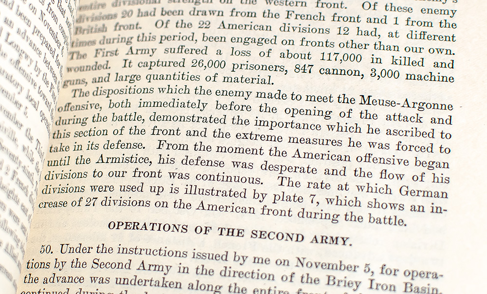 Final Report of Gen. John J. Pershing Commander-In-Chief American Expeditionary Forces.