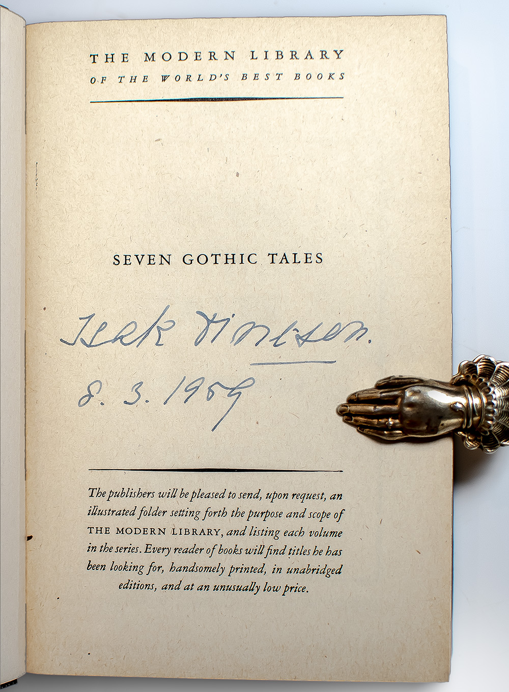 Seven Gothic Tales.