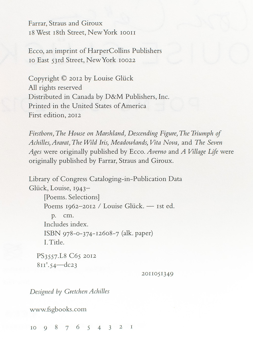 Poems 1962-2012.