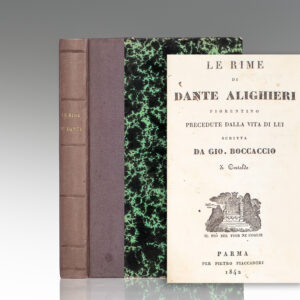 Le Rime Di Dante Alighieri Fiorentino Precedute Dalla Vita Di Lui.