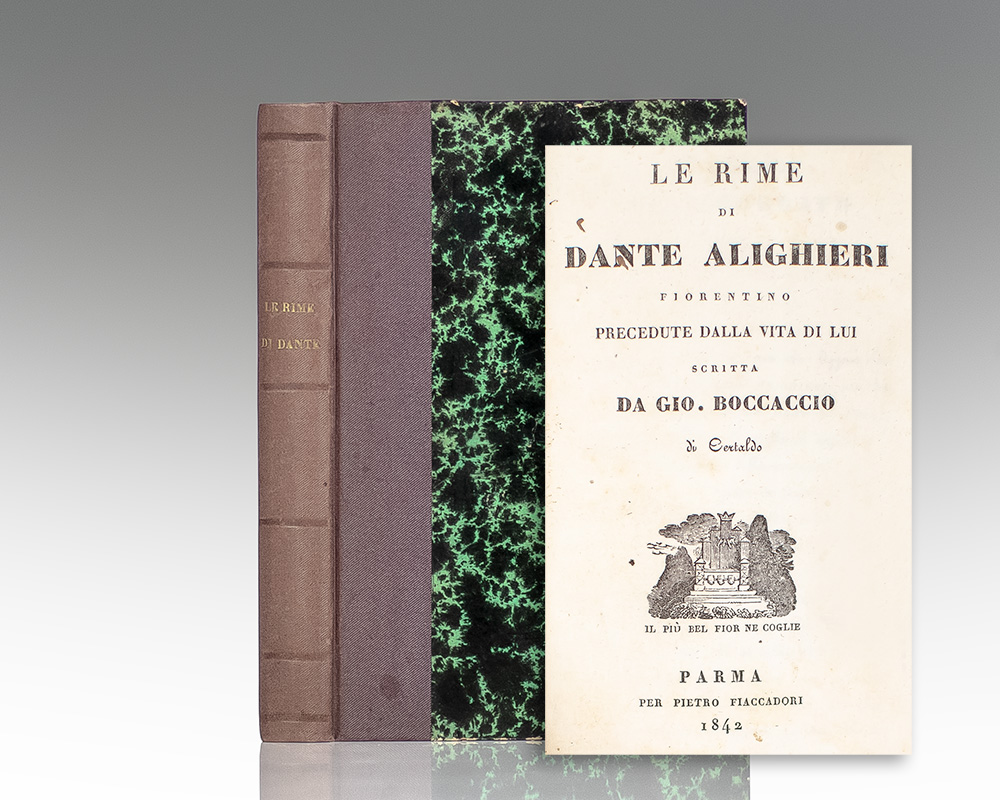 Le Rime Di Dante Alighieri Fiorentino Precedute Dalla Vita Di Lui.