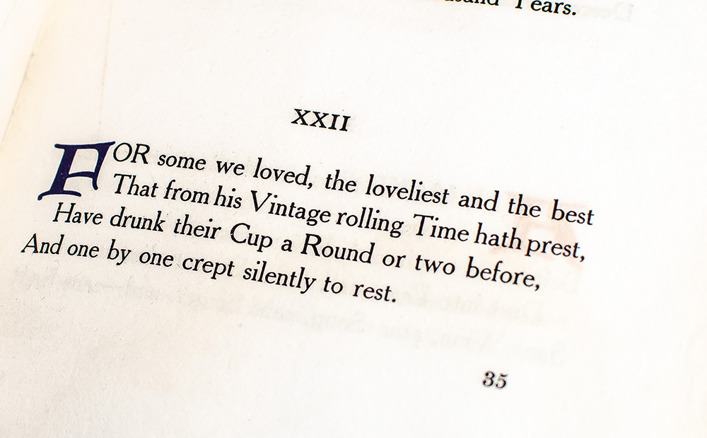 The Rubaiyat of Omar Khayyam.