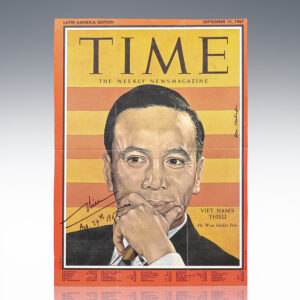 Nguyen Van Thieu Signed Time Magazine Cover.