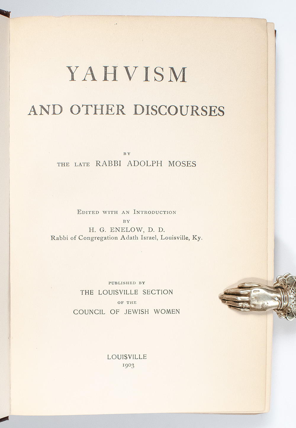 Yahvism and Other Discourses.