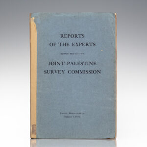 Reports of the Experts Submitted to the Joint Palestine Survey Commission.