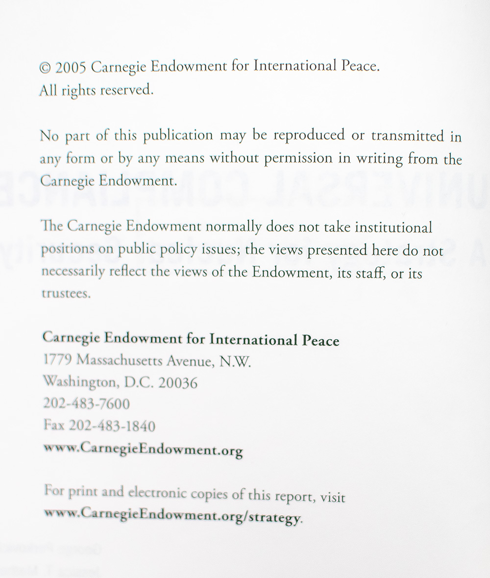 Universal Compliance: A Strategy for Nuclear Security.