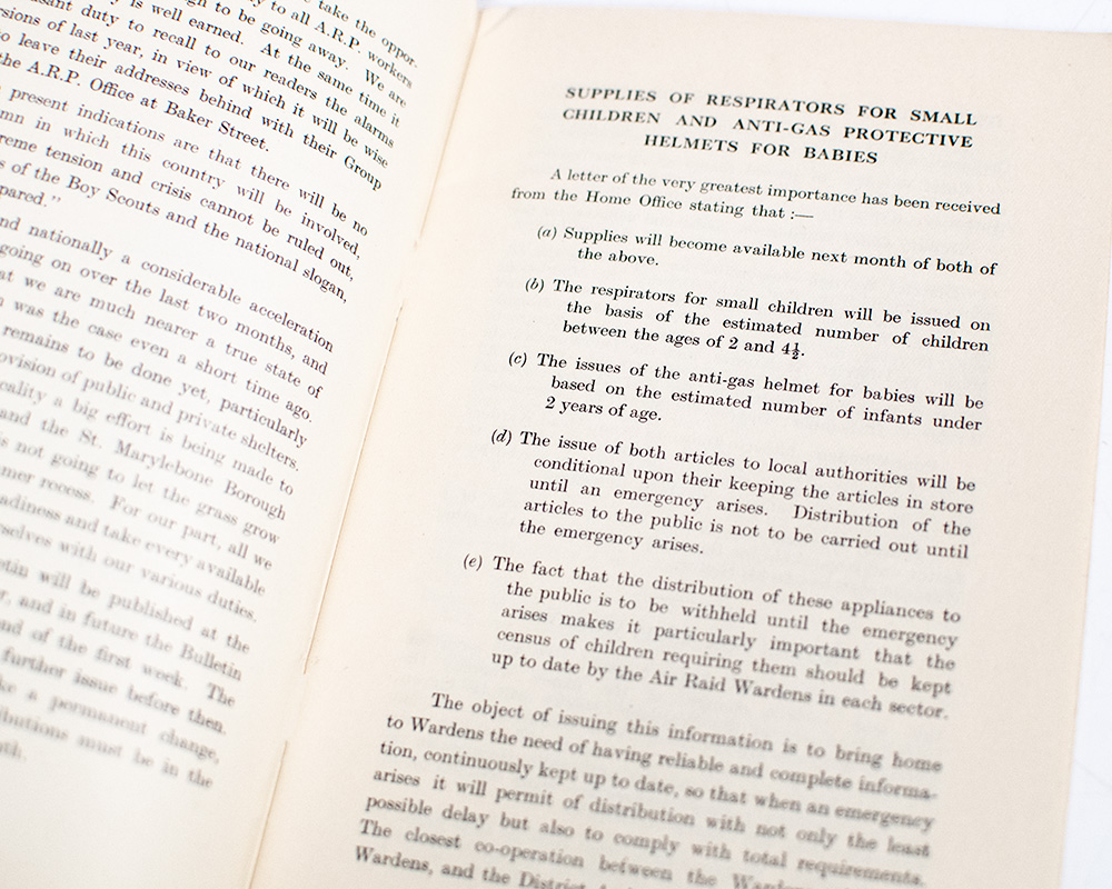 St. Marylebone Air-Raid Precautions Bulletin: July-August, 1939.