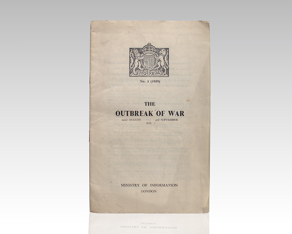 The Outbreak of War: 22nd August - 3rd September, 1939.