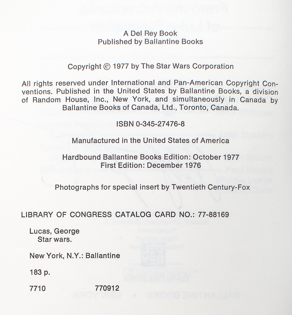 Star Wars: From the Adventures of Luke Skywalker.