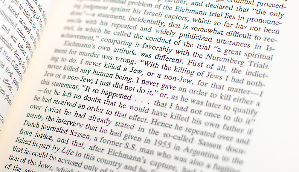 Eichmann in Jerusalem: A Report on the Banality of Evil.