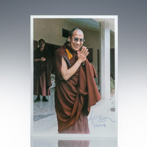 His Holiness the Dalai Lama Signed Photograph.