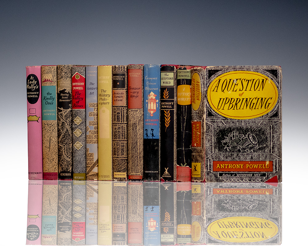 A Dance to the Music of Time: A Question of Upbringing; A Buyer’s Market; The Acceptance World; At Lady Molly’s; Casanova’s Chinese Restaurant; The Kindly Ones; The Valley of Bones; The Soldier’s Art; The Military Philosophers; Books do Furnish a Room; Temporary Kings; Hearing Secret Harmonies.