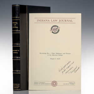 Indiana Law Journal; Revisiting Roe v. Wade: Substance and Process in the Abortion Debate.