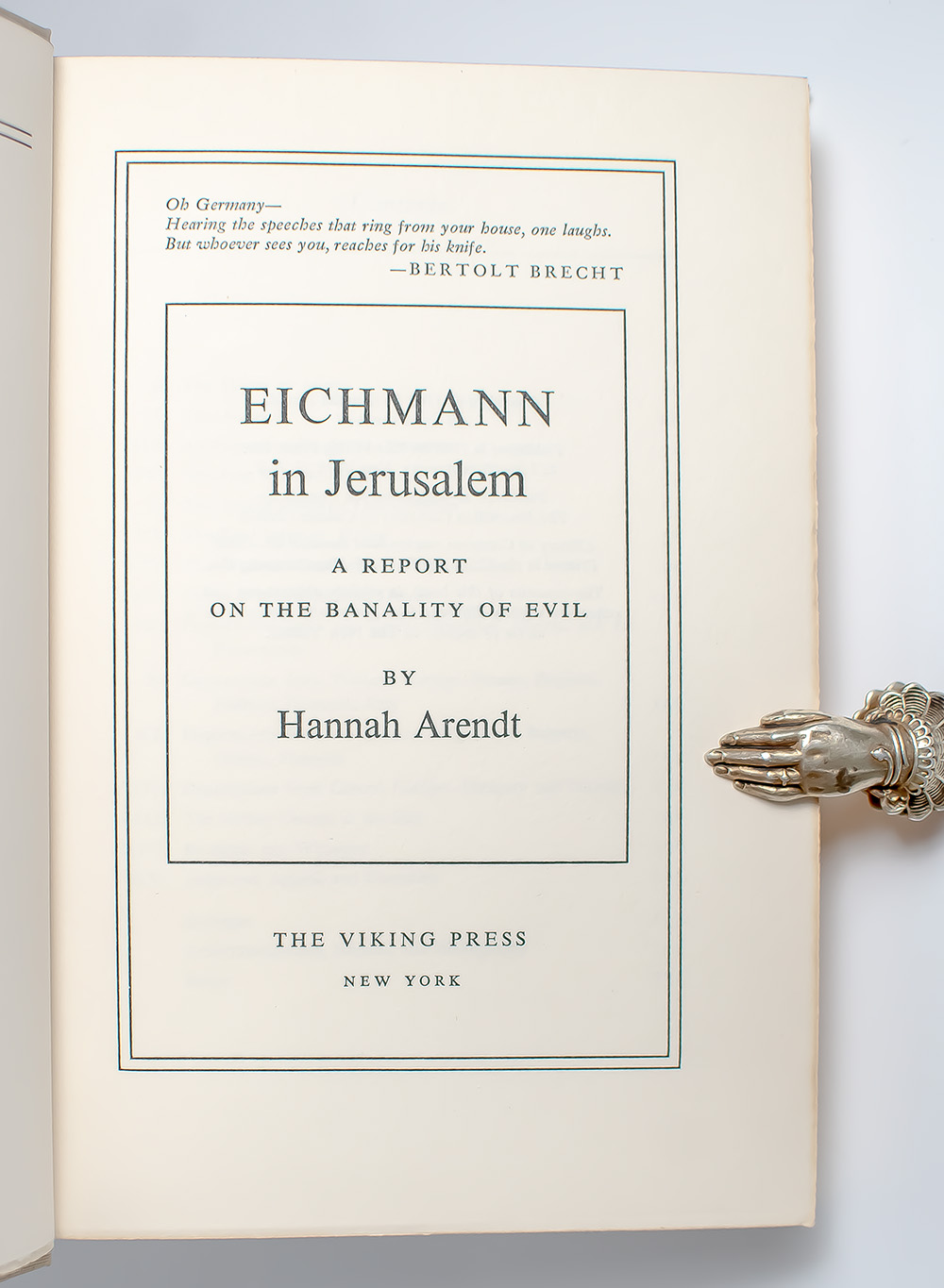 Eichmann in Jerusalem: A Report on the Banality of Evil.