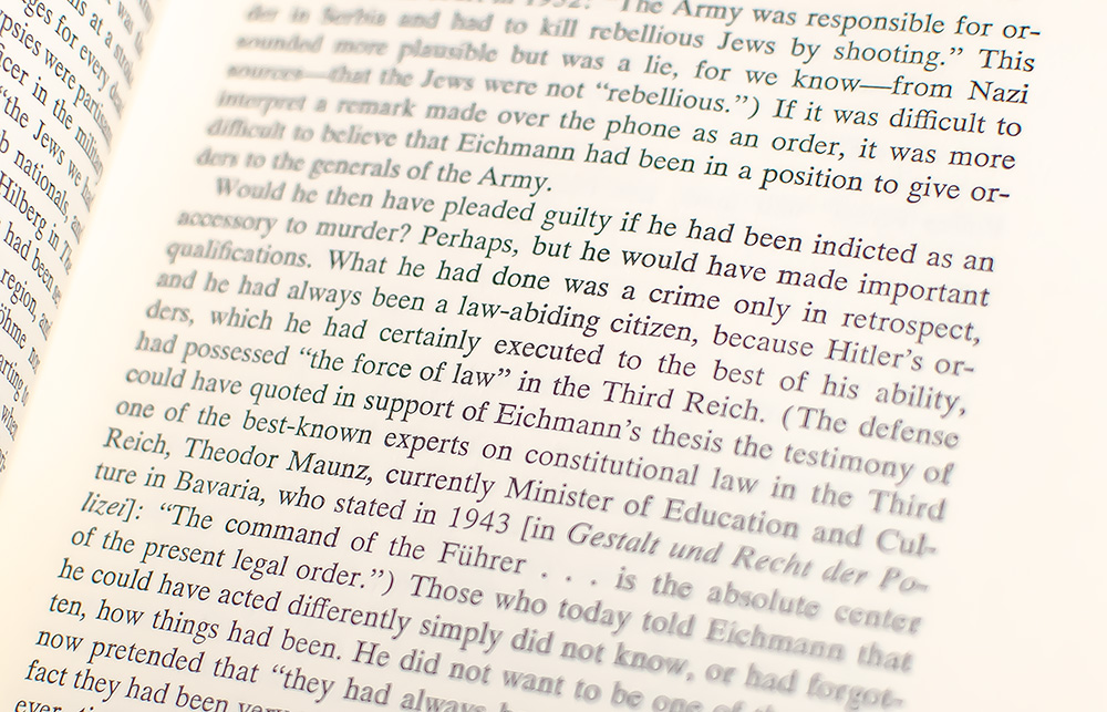 Eichmann in Jerusalem: A Report on the Banality of Evil.