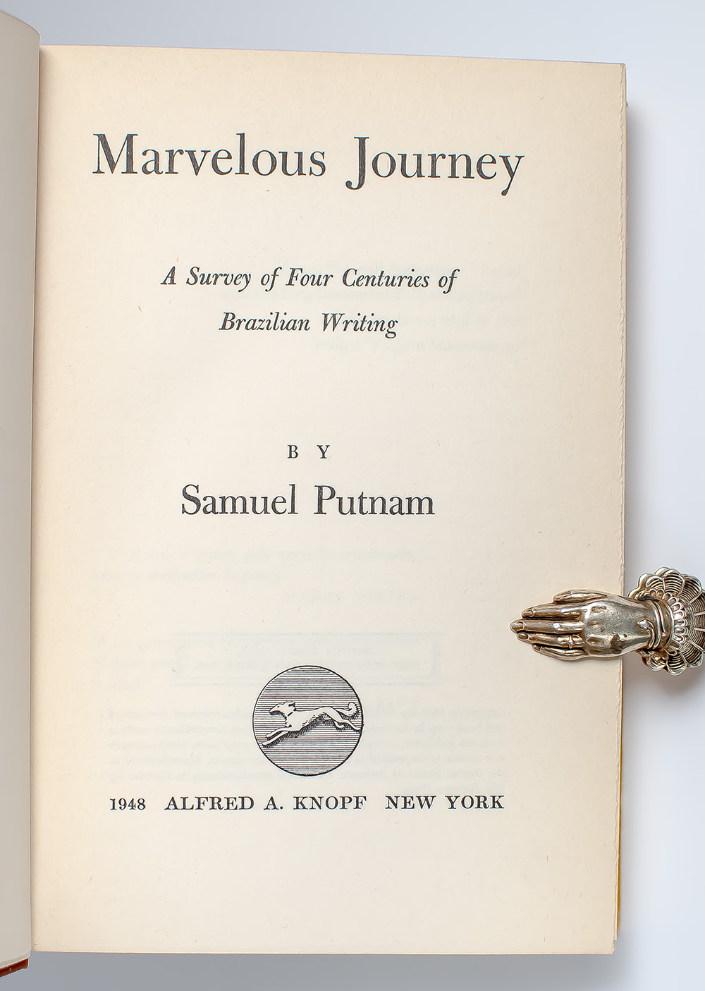 Marvelous Journey: A Survey of Four Centuries of Brazilian Writing.