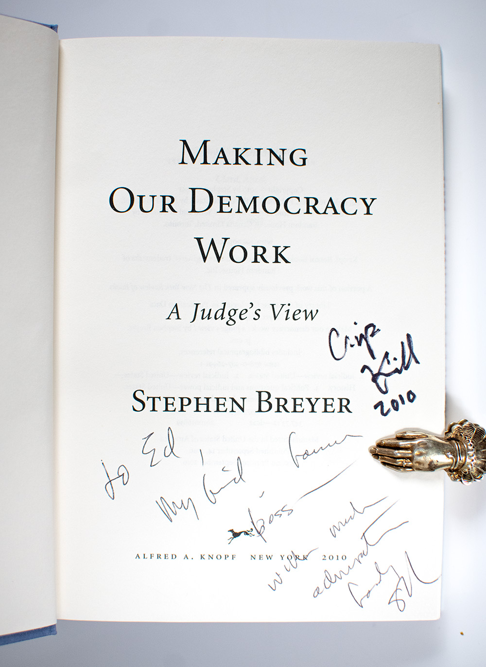 Making Our Democracy Work: A Judge’s View.