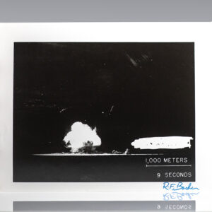 Black-and-white photograph of an atomic explosion