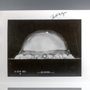 Photograph of the first atomic bomb test explosion