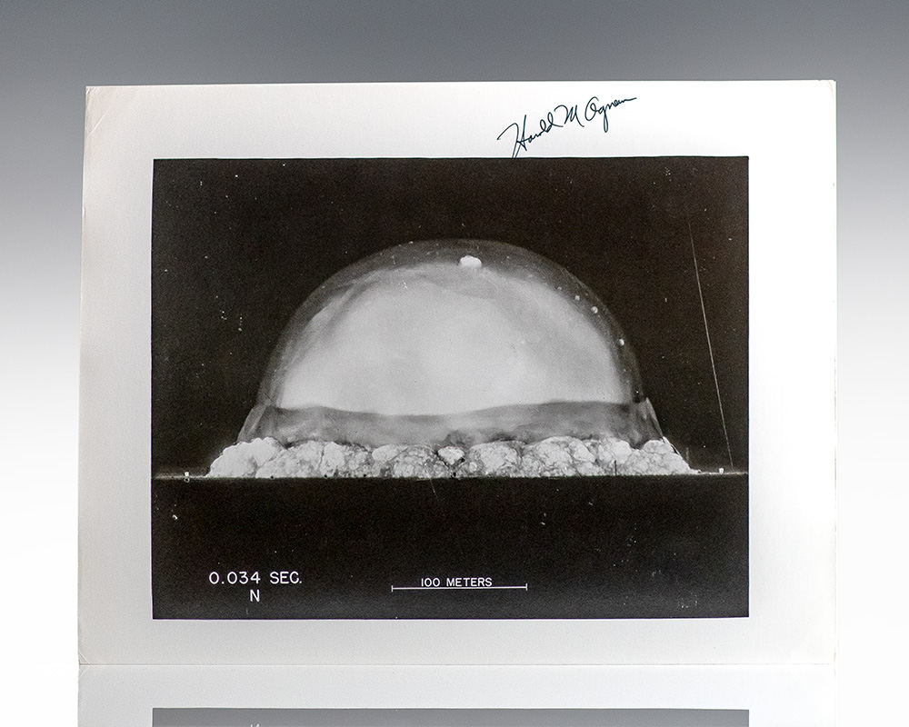 Photograph of the first atomic bomb test explosion