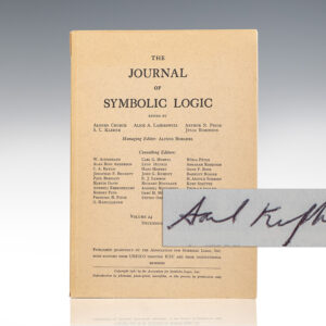 The Journal of Symbolic Logic: Distinguished Constituents; Semantical Analysis of Modal Logic; and The Problem of Entailment.