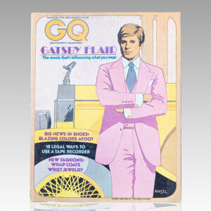 1974 GQ: Gentlemen's Quarterly "Gatsby Flair" with Robert Redford Cover Illustration.