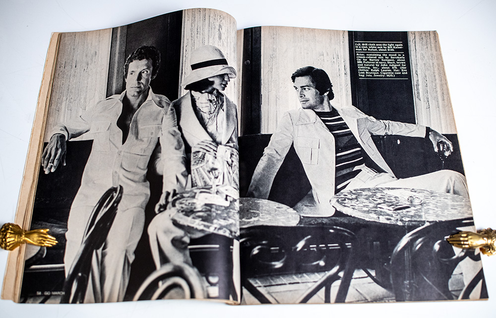 1974 GQ: Gentlemen's Quarterly "Gatsby Flair" with Robert Redford Cover Illustration.