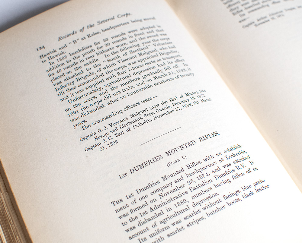 Records of the Scottish Volunteer Force 1859-1908.