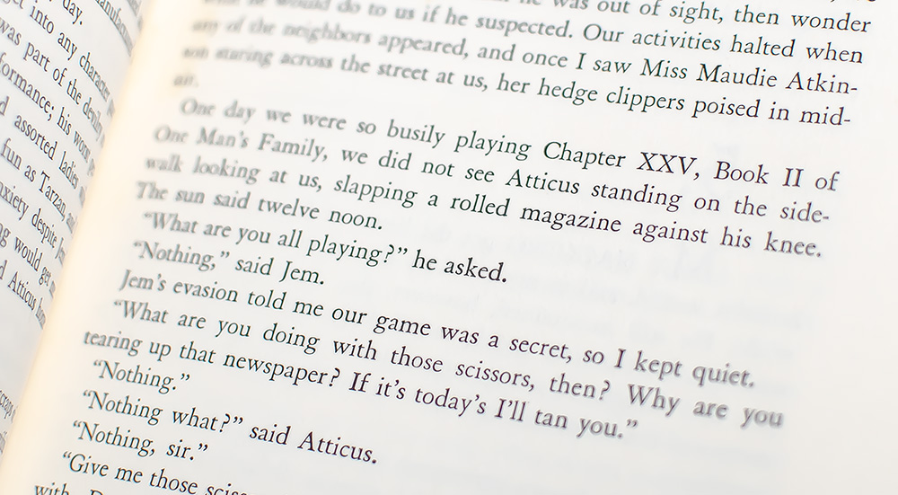 To Kill A Mockingbird.