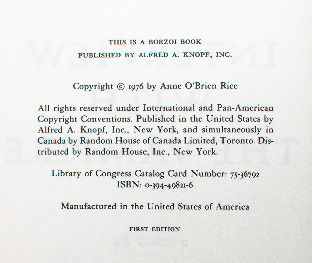 Interview With The Vampire.