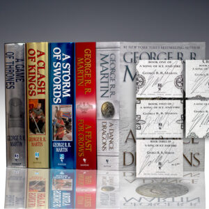 Game of Thrones; A Clash of Kings; A Storm of Swords; A Feast for Crows; A Dance with Dragons.