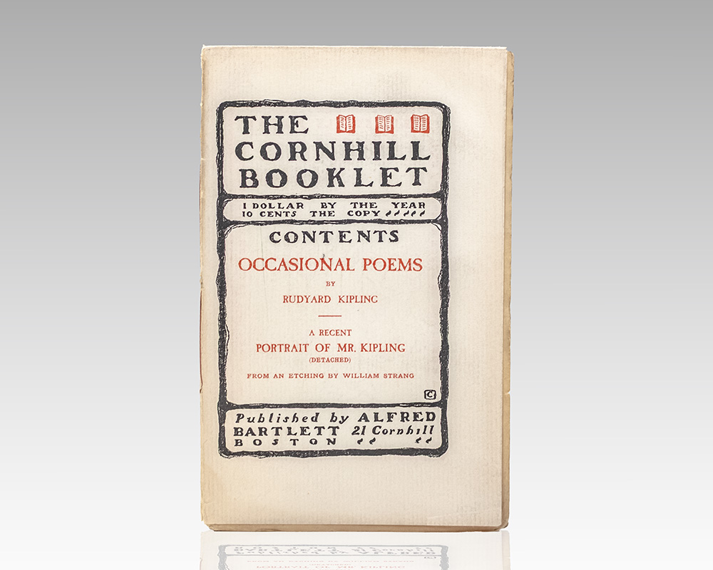 The Cornhill Booklet Volume One, Number Two: Occasional Poems by Rudyard Kipling.