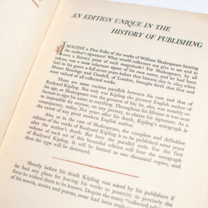 A Special Invitation: Brochure for Doubleday, Doran & Company's Burwash Edition of The Collected Works of Rudyard Kipling.