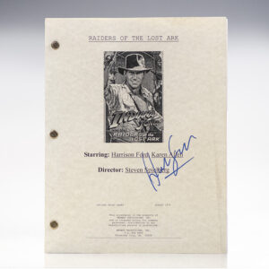 Raiders of the Lost Ark Script Signed by Harrison Ford.