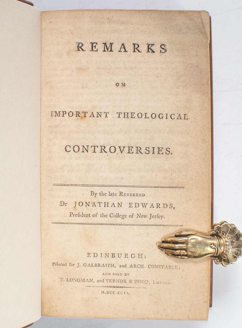 Remarks on Important Theological Controversies.