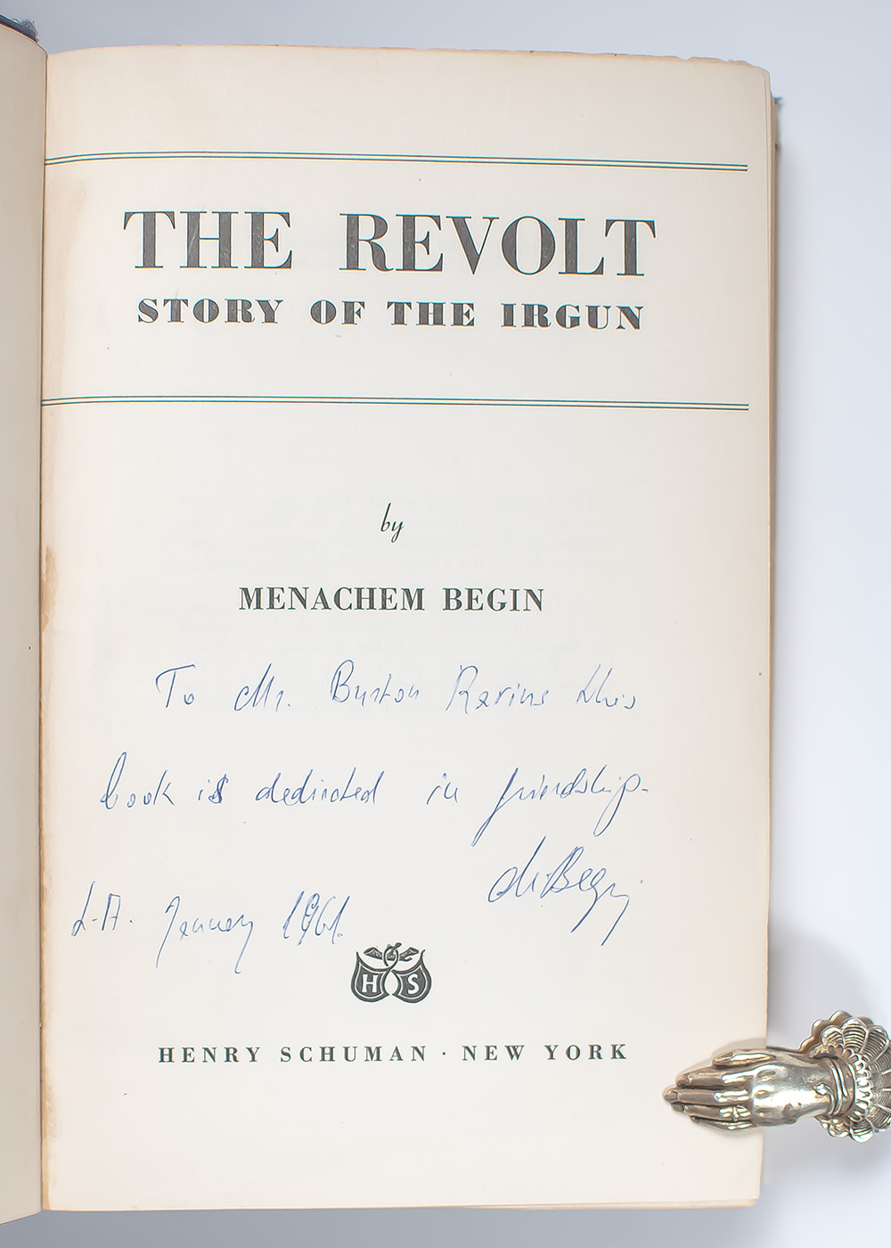 Revolt: The Story of the Irgun.