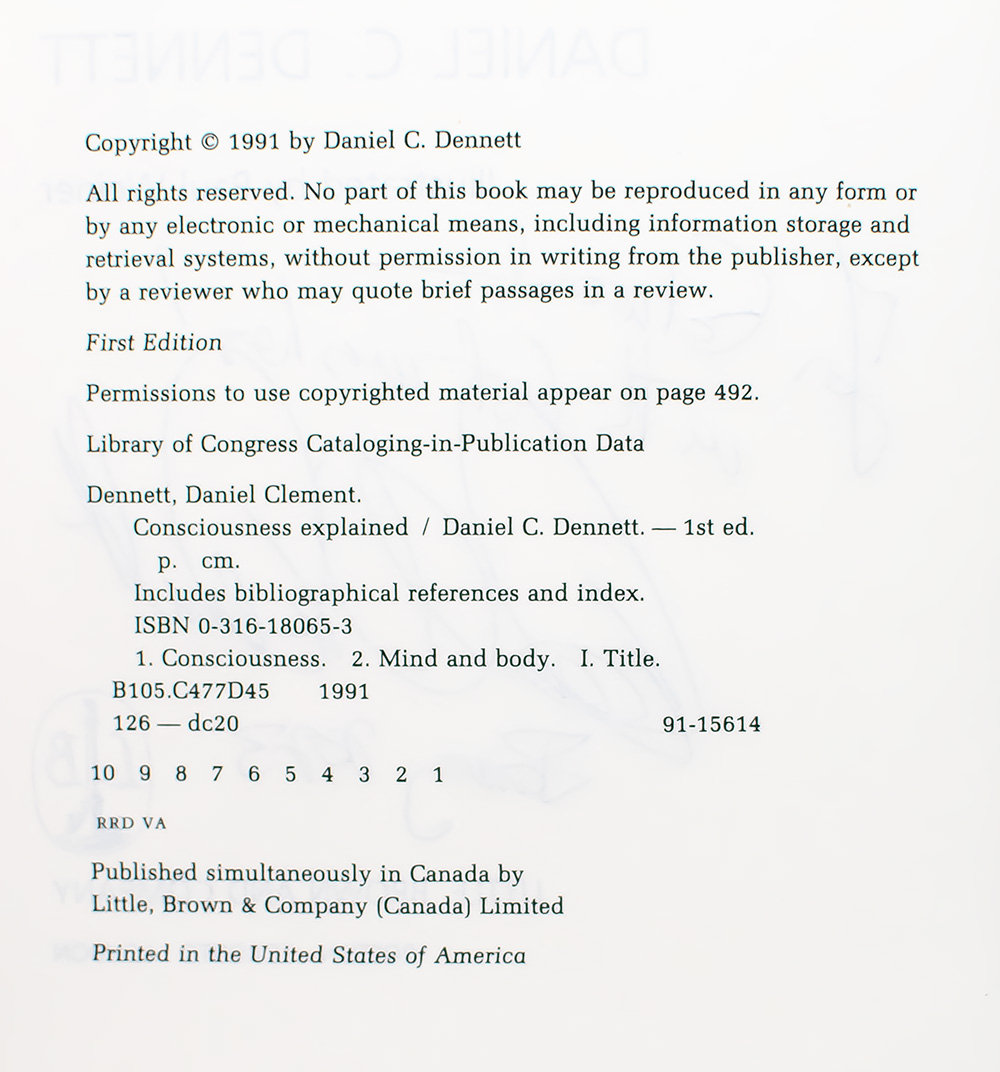 Consciousness Explained.