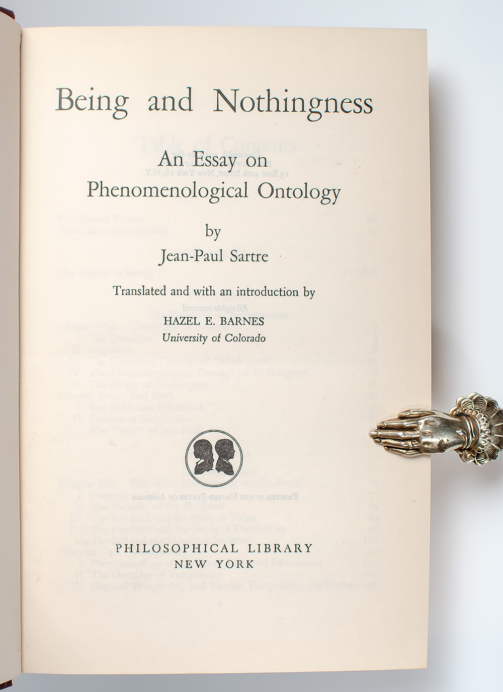 Being and Nothingness.