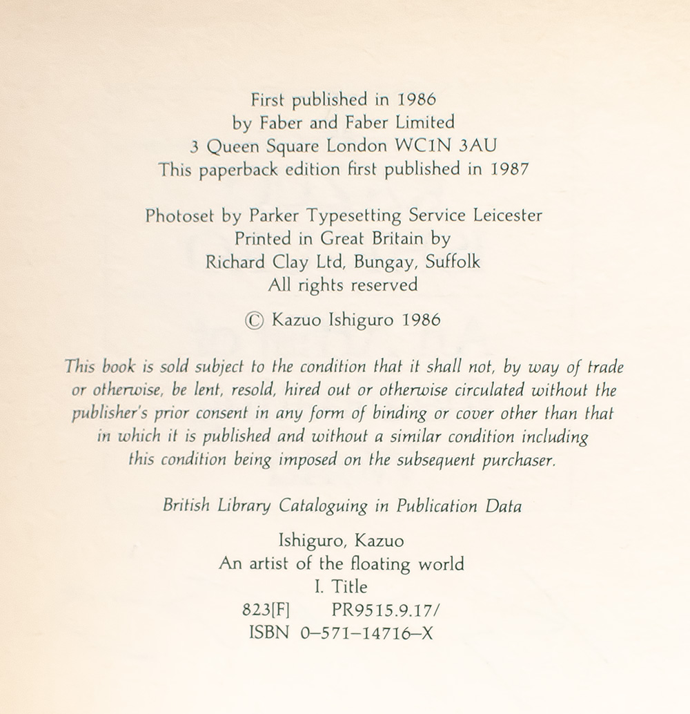 An Artist of the Floating World.