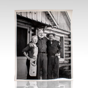 Ernest Hemingway, Mary Hemingway, and Taylor Williams Photograph.